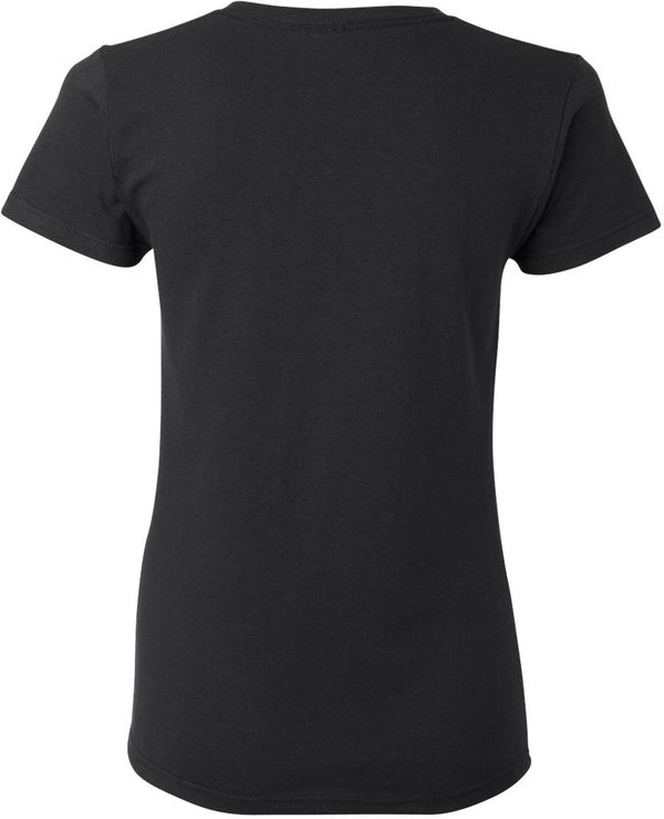 An image of a Custom Gildan Heavy Cotton Women's Tshirt in Black!