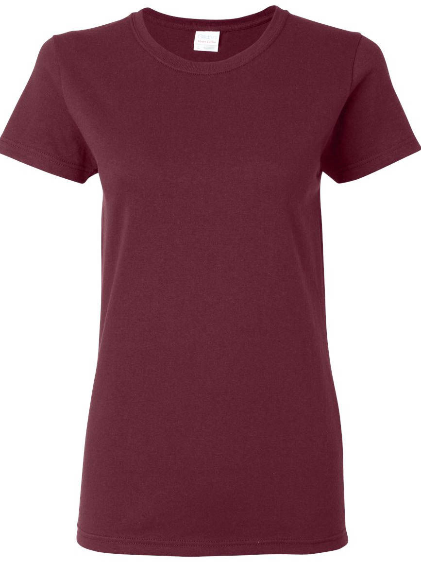 Gildan Heavy Cotton Women's Tshirt in Maroon