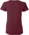 An image of a Custom Gildan Heavy Cotton Women's Tshirt in Maroon!