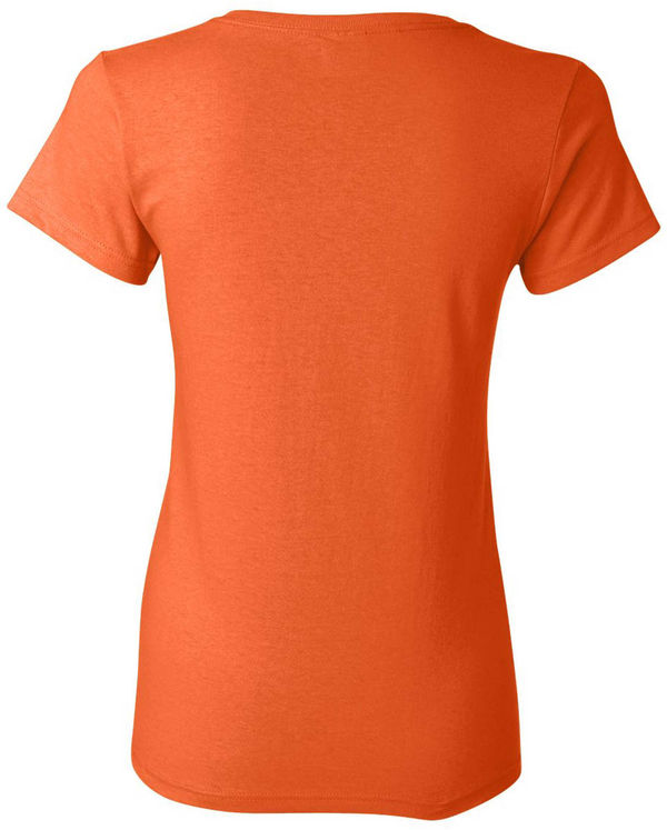 An image of a Custom Gildan Heavy Cotton Women's Tshirt in Orange!