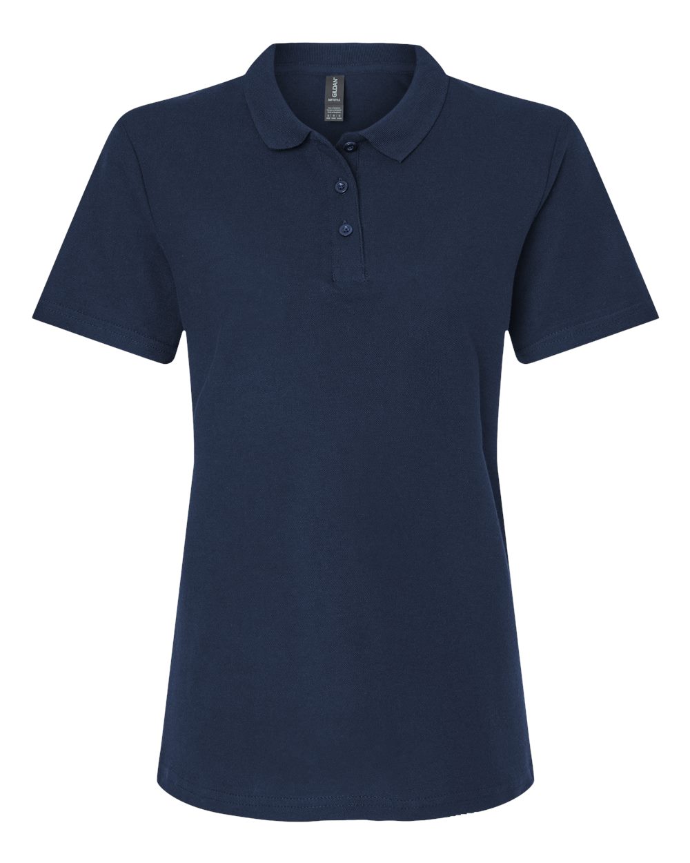 Gildan Ladies' Softstyle Double Pique Polo in NAVY