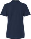 Am image of a Custom Gildan Ladies' Softstyle Double Pique Polo in NAVY!