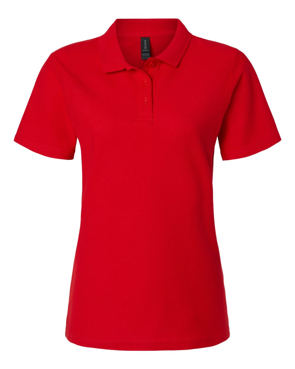 Gildan Ladies' Softstyle Double Pique Polo in RED