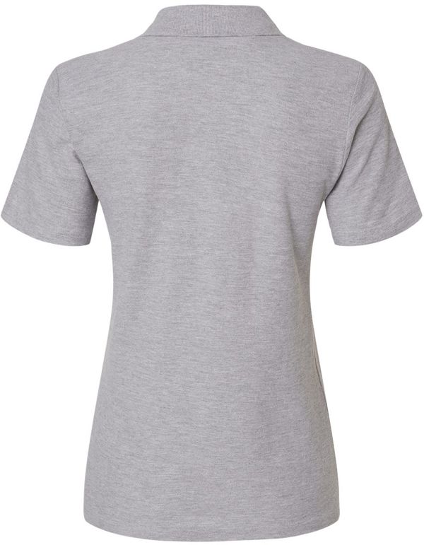 Am image of a Custom Gildan Ladies' Softstyle Double Pique Polo in RS SPORT GREY!
