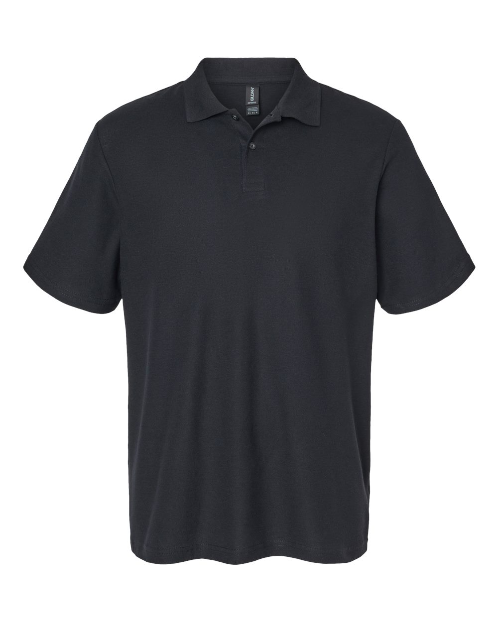 Gildan Men's Softstyle Double Pique Polo in BLACK