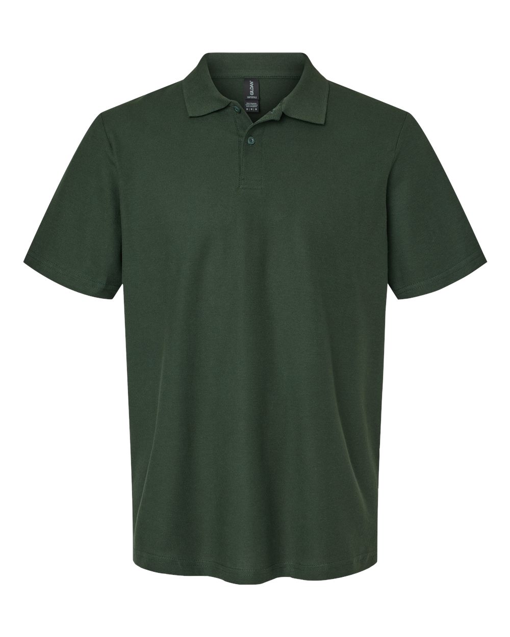Gildan Men's Softstyle Double Pique Polo in FOREST GREEN