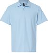An image of a Custom Gildan Men's Softstyle Double Pique Polo in LIGHT BLUE!