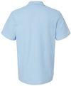 An image of a Custom Gildan Men's Softstyle Double Pique Polo in LIGHT BLUE!