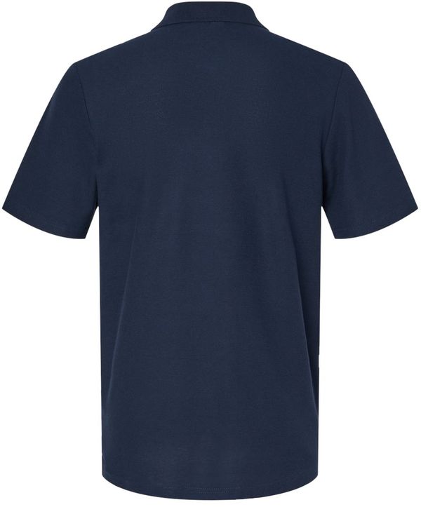 Am image of a Custom Gildan Men's Softstyle Double Pique Polo in NAVY!