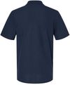 Am image of a Custom Gildan Men's Softstyle Double Pique Polo in NAVY!