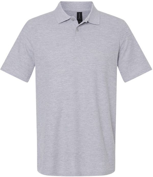 Am image of a Custom Gildan Men's Softstyle Double Pique Polo in SPORT GREY!
