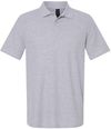 Am image of a Custom Gildan Men's Softstyle Double Pique Polo in SPORT GREY!