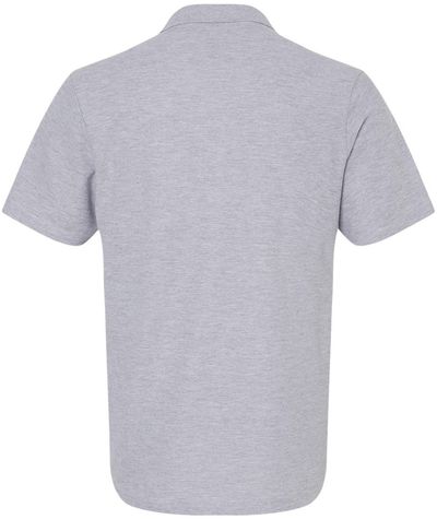 Am image of a Custom Gildan Men's Softstyle Double Pique Polo in SPORT GREY!