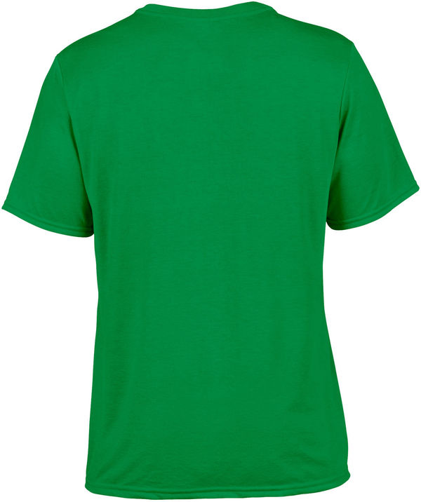 An image of a Custom Gildan Performance T shirt in Irish Green!