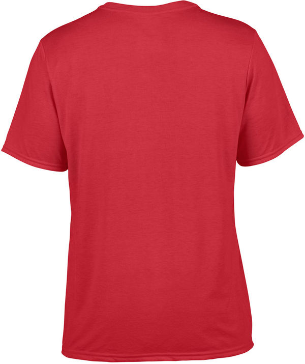 An image of a Custom Gildan Performance T shirt in Red!