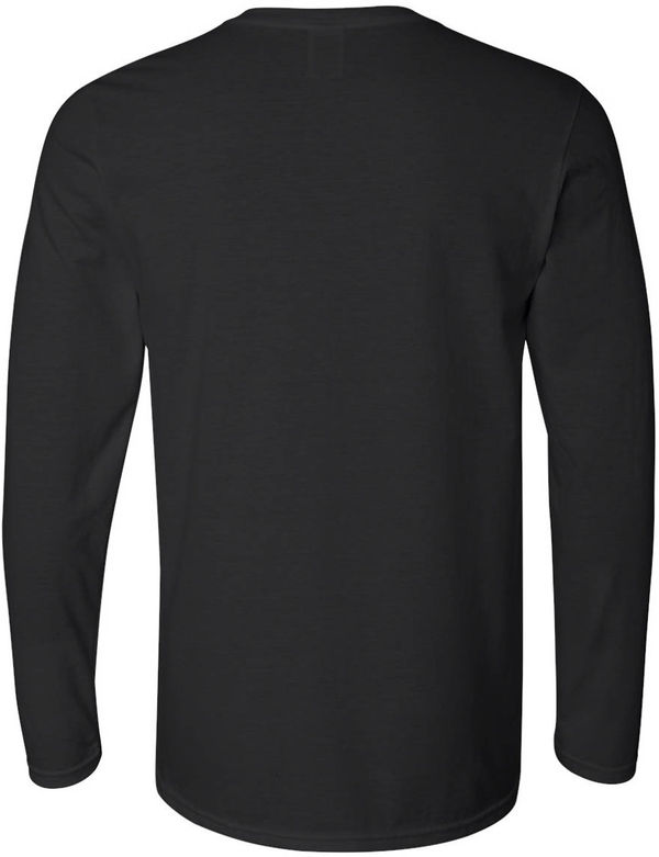 An image of a Custom Gildan Softstyle Long Sleeve T Shirt in Black!
