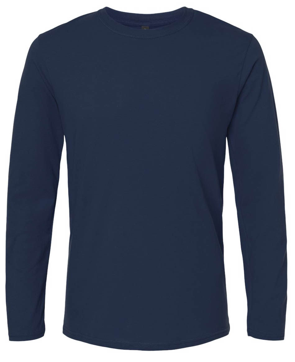 Gildan Softstyle Long Sleeve T Shirt in Navy