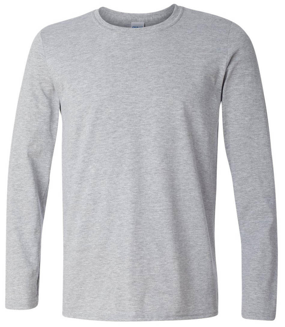 Gildan Softstyle Long Sleeve T Shirt in Sport Grey