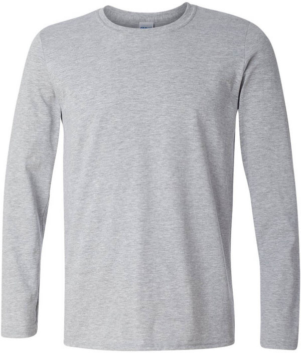 An image of a Custom Gildan Softstyle Long Sleeve T Shirt in Sport Grey!