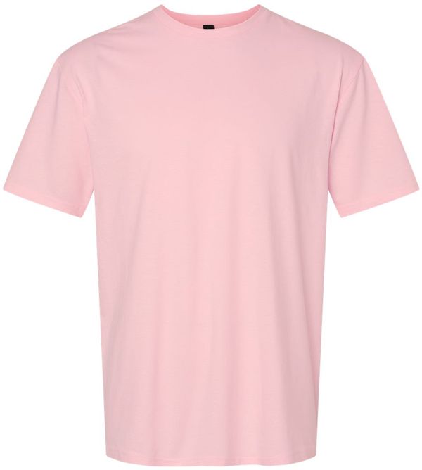 Am image of a Custom Gildan Softstyle T Shirt in Light Pink!