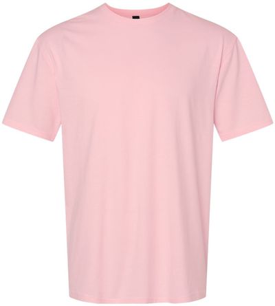 Am image of a Custom Gildan Softstyle T Shirt in Light Pink!