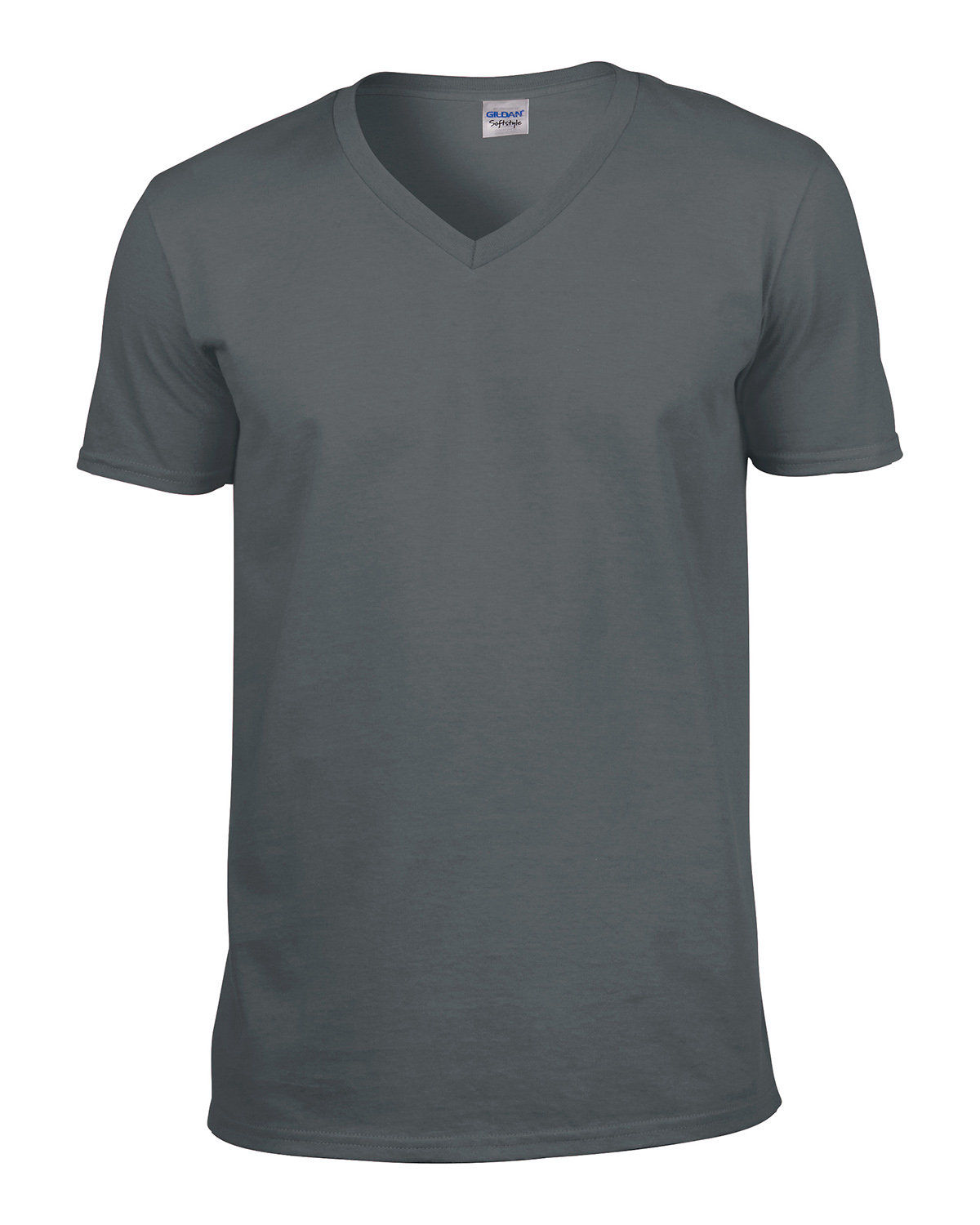 Gildan SoftStyle V Neck T Shirt in Charcoal
