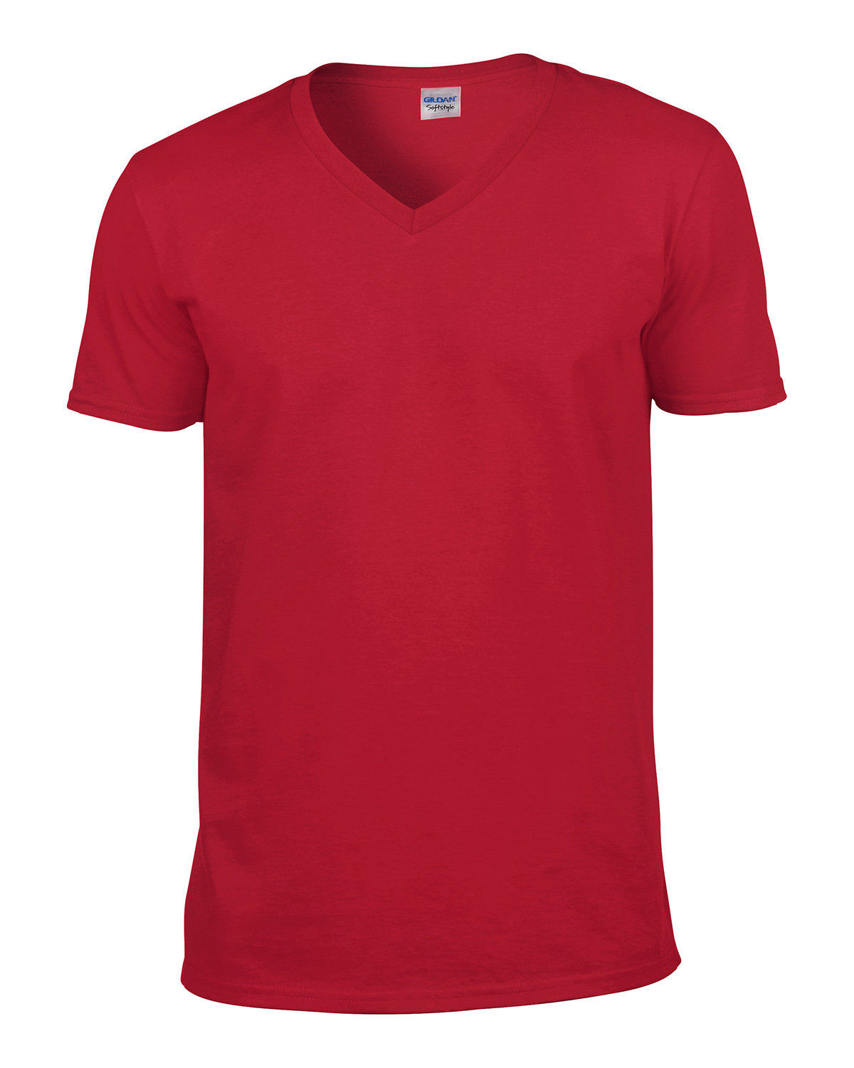 Gildan SoftStyle V Neck T Shirt in Cherry Red