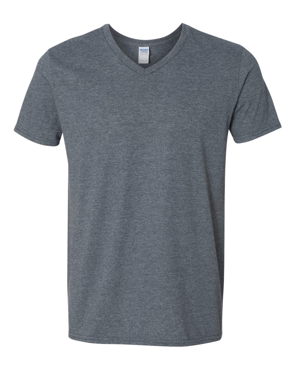Gildan SoftStyle V Neck T Shirt in Dark Heather