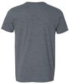 Am image of a Custom Gildan SoftStyle V Neck T Shirt in Dark Heather!