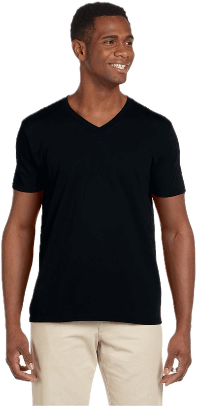 Custom Gildan SoftStyle V Neck T Shirt Coastal Reign