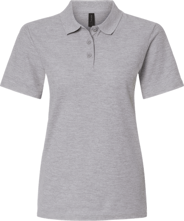 Am image of a Custom Gildan Softstyle Womens Pique Polo in Sport Grey!