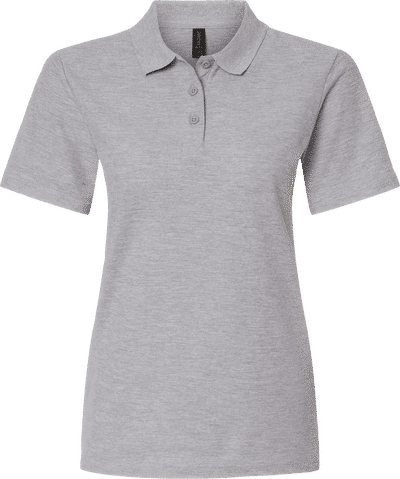 Am image of a Custom Gildan Softstyle Womens Pique Polo in Sport Grey!