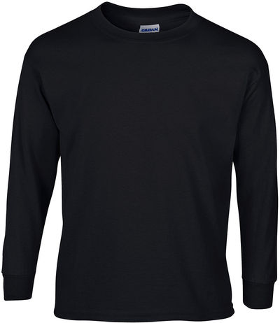 Am image of a Custom Gildan Ultra Cotton Long Sleeve in Black!