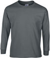 Am image of a Custom Gildan Ultra Cotton Long Sleeve in Charcoal!