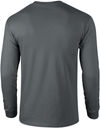 Am image of a Custom Gildan Ultra Cotton Long Sleeve in Charcoal!