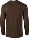 Am image of a Custom Gildan Ultra Cotton Long Sleeve in Dark Chocolate!