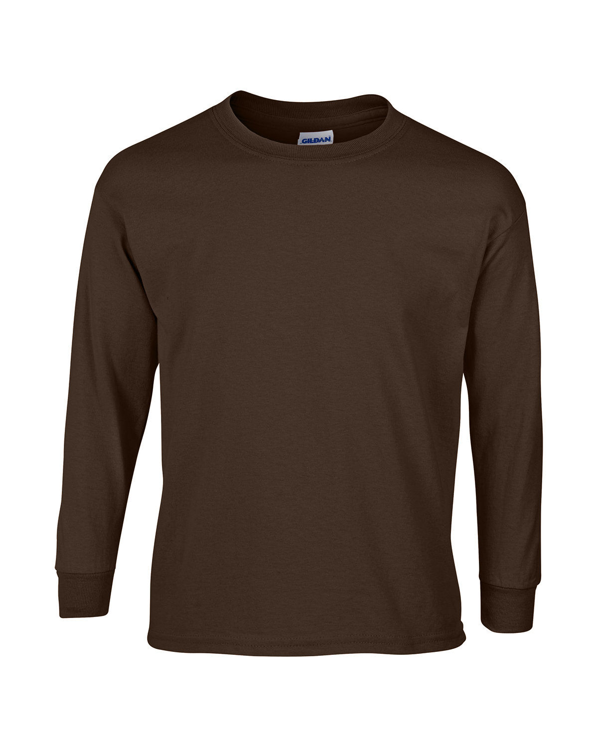 Gildan Ultra Cotton Long Sleeve in Dark Chocolate
