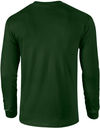 Am image of a Custom Gildan Ultra Cotton Long Sleeve in Forest Green!