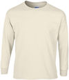 Am image of a Custom Gildan Ultra Cotton Long Sleeve in Natural!