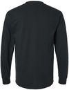 An image of a Custom Gildan Ultra Cotton Long Sleeve Pocket T Shirt in Black!