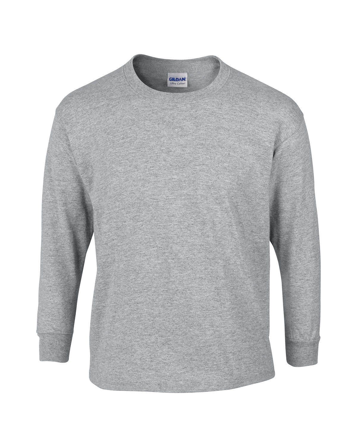 Gildan Ultra Cotton Long Sleeve in Sport Grey