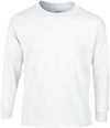 Am image of a Custom Gildan Ultra Cotton Long Sleeve in White!