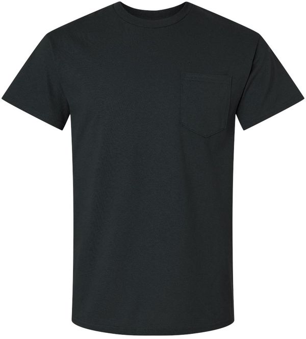 An image of a Custom Gildan Ultra Cotton Pocket T Shirt in Black!