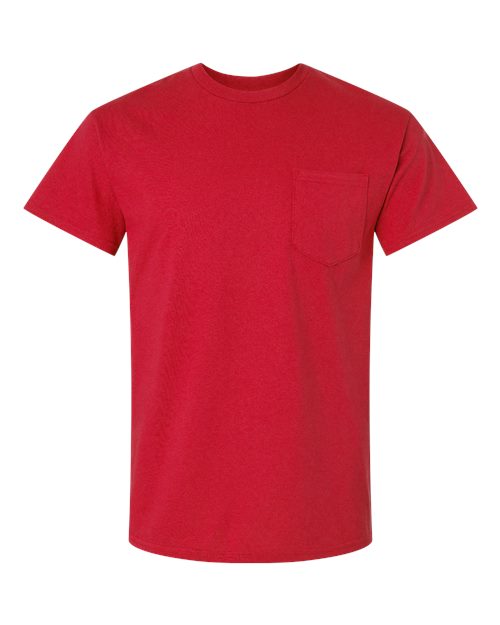 Gildan Ultra Cotton Pocket T Shirt in Red
