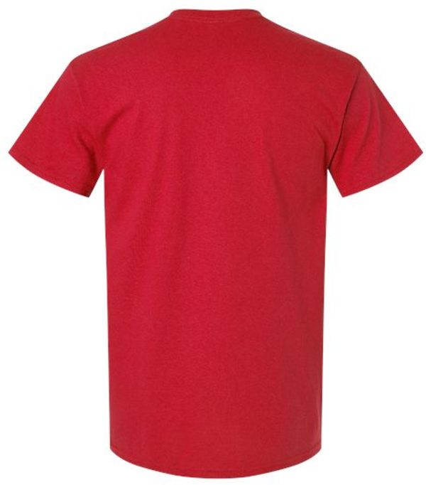 An image of a Custom Gildan Ultra Cotton Pocket T Shirt in Red!