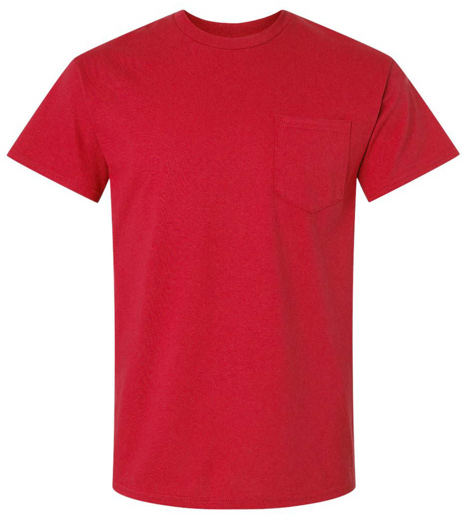 Gildan Ultra Cotton Pocket T Shirt in Red