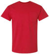 An image of a Custom Gildan Ultra Cotton Pocket T Shirt in Red!