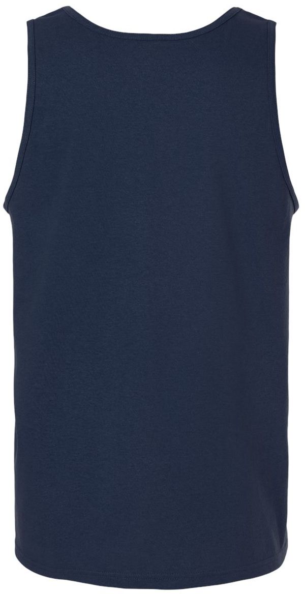 Am image of a Custom Gildan Ultra Cotton Tank Top in Navy!