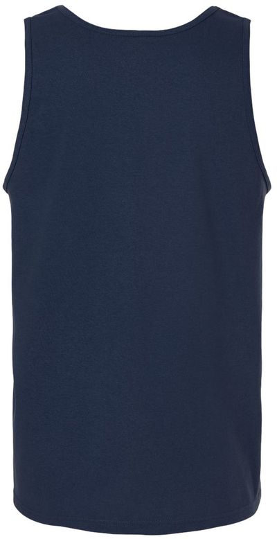 Am image of a Custom Gildan Ultra Cotton Tank Top in Navy!