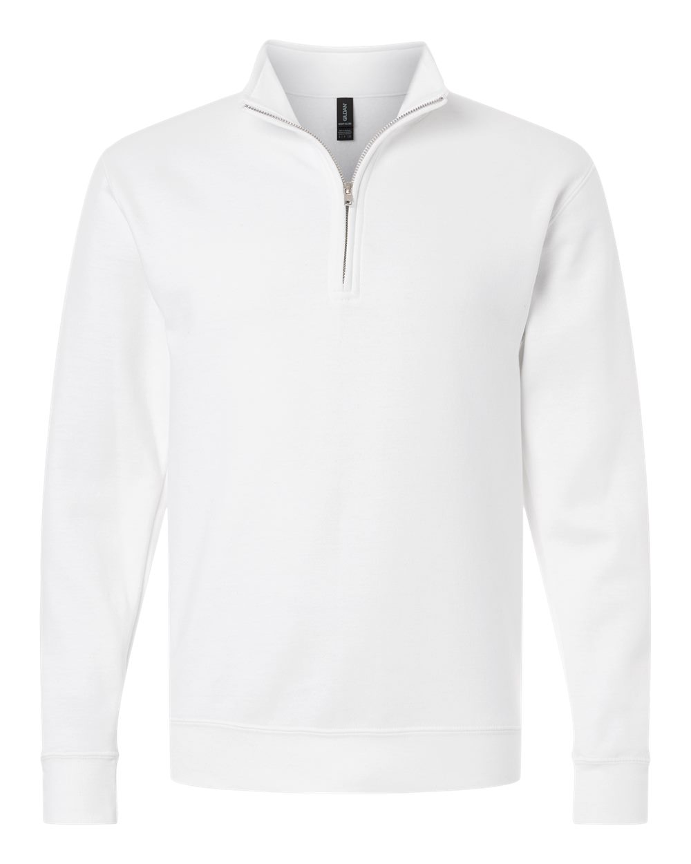 Gildan Unisex Heavy Blend Quarter Zip Sweatshirt in White